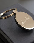 Engraved Photo Keychain – Stainless Steel Double-Sided Metal Keyring Gift
