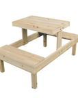 Wooden Children’s Picnic Table - Playhouse Table & Bench Accessory