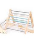 Pikler Triangle Climber with Swedish Wall Add-On (Ages 6m–7y) - Pastel