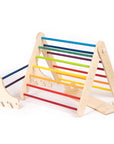 Pikler Triangle Climber with Swedish Wall Add-On (Ages 6m–7y) - Rainbow