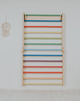 Pikler Triangle Climber with Swedish Wall Add-On (Ages 6m–7y) - Rainbow