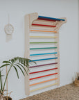 Pikler Triangle Climber with Swedish Wall Add-On (Ages 6m–7y) - Rainbow