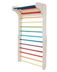 Pikler Triangle Climber with Swedish Wall Add-On (Ages 6m–7y) - Rainbow