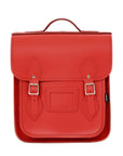 Handmade Leather City Backpack - Pillar Box Red