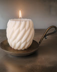 Fragrance-free natural wax pillar candles, eco-friendly vegan cruelty-free, clean burn serene ambiance for meditation relaxation by Ralph's Orchard at brixbailey.com