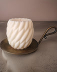 Luxury fragrance-free natural wax pillar candles, eco-friendly vegan cruelty-free, clean burn serene ambiance by Ralph's Orchard at brixbailey.com