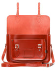 Handmade Leather Satchel - Pillar Box Red