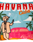 Havana Cuba Needlepoint Pillow