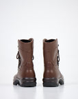 Dark Brown Military Style Leather Boots