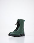 Forest Green Leather Boots