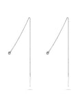 Pin Up Threader Chain Earrings - Silver