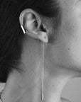Pin Up Threader Chain Earrings - Silver