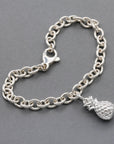 Pineapple Silver Charm