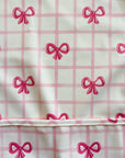 Long Sleeved Baby Bib - Pink Bow