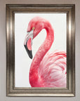 Pink Flamingo Stare Framed Print
