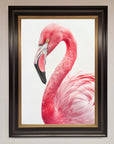 Pink Flamingo Stare Framed Print