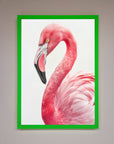 Pink Flamingo Stare Framed Print