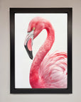 Pink Flamingo Stare Framed Print