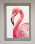 Pink Flamingo Stare Framed Print