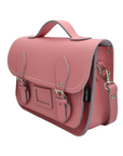 Leather Midi Satchel - Pastel Pink