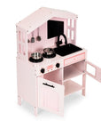 Pink Wooden Play Kitchen with Accessories
