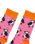 Save the Pink Puffin Bamboo Socks