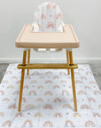 Splash mat - Beau Pink Rainbow Print