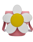 Handmade Leather Daisy Barrel Bag - Pastel Pink