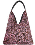 Pink Leopard Print Cowhide Boho Leather Bag Brix Bailey Ethical Bag Brand