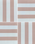 Pink stripe porcelain tile, luxury durable anti-slip outdoor indoor tile, premium stylish pink stripes design, best-selling hardwearing 20x20cm tile by Maria Starling Design at brixbailey.com