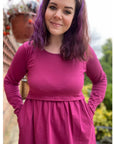 Pippa Purple Breastfeeding Skater Dress