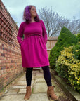 Pippa Purple Breastfeeding Skater Dress
