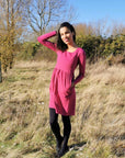 Pippa Purple Breastfeeding Skater Dress