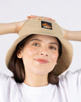 Pippi Longstocking Beige Cotton Bucket Hat