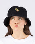 Black Bucket Hat Inspired by Pippi Longstocking