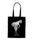 Pippi Longstocking Tote Bag with Horse Print