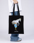 Pippi Longstocking Tote Bag with Horse Print