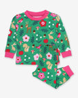 Premium Forest Print Organic Cotton Kids Pajama Set with Deer Squirrel and Bunny Design, GOTS Certified Soft Sleepwear by Toby Tiger at brixbailey.com