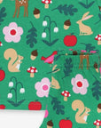 Premium Forest Animal Print Kids Pajama Set, 100% GOTS Organic Cotton, Soft and Comfortable Sleepwear by Toby Tiger at brixbailey.com