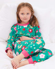 Premium Forest Animal Print Organic Cotton Kids Pajama Set with GOTS Certification, Soft and Comfortable Sleepwear by Toby Tiger at brixbailey.com