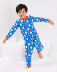 Friendly Ghosts Halloween Kids Pajama Set in GOTS Certified Organic Cotton, Soft and Comfortable Sleepwear for Children by Toby Tiger at brixbailey.com