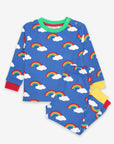 Premium baby sleepwear set, organic cotton rainbow print pajamas, soft and comfortable two-piece pajama for sweet dreams by Toby Tiger at brixbailey.com
