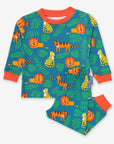 Luxury Lion and Tiger Print Organic Cotton Pajamas for Kids - Soft GOTS Certified Sleepwear by Toby Tiger at brixbailey.com