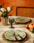 Atlántico Iraca Woven Placemats, Olive Green - Set of 4