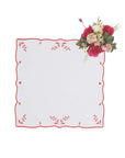 Red Garden Motif Placemats - Set of 4