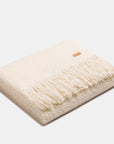 Natural Superfine Alpaca Wool Boucle Throw
