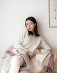 Natural Alpaca Wool Throw Classic Tartan