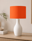 Plain Bright Orange Lampshade – Handmade UK, Ceiling or Table Lamp Shade | Made to Order