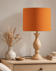 Plain Burnt Orange Lampshade – Handmade UK Ceiling or Table Lamp Shade | Made to Order
