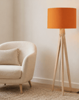 Plain Burnt Orange Lampshade – Handmade UK Ceiling or Table Lamp Shade | Made to Order